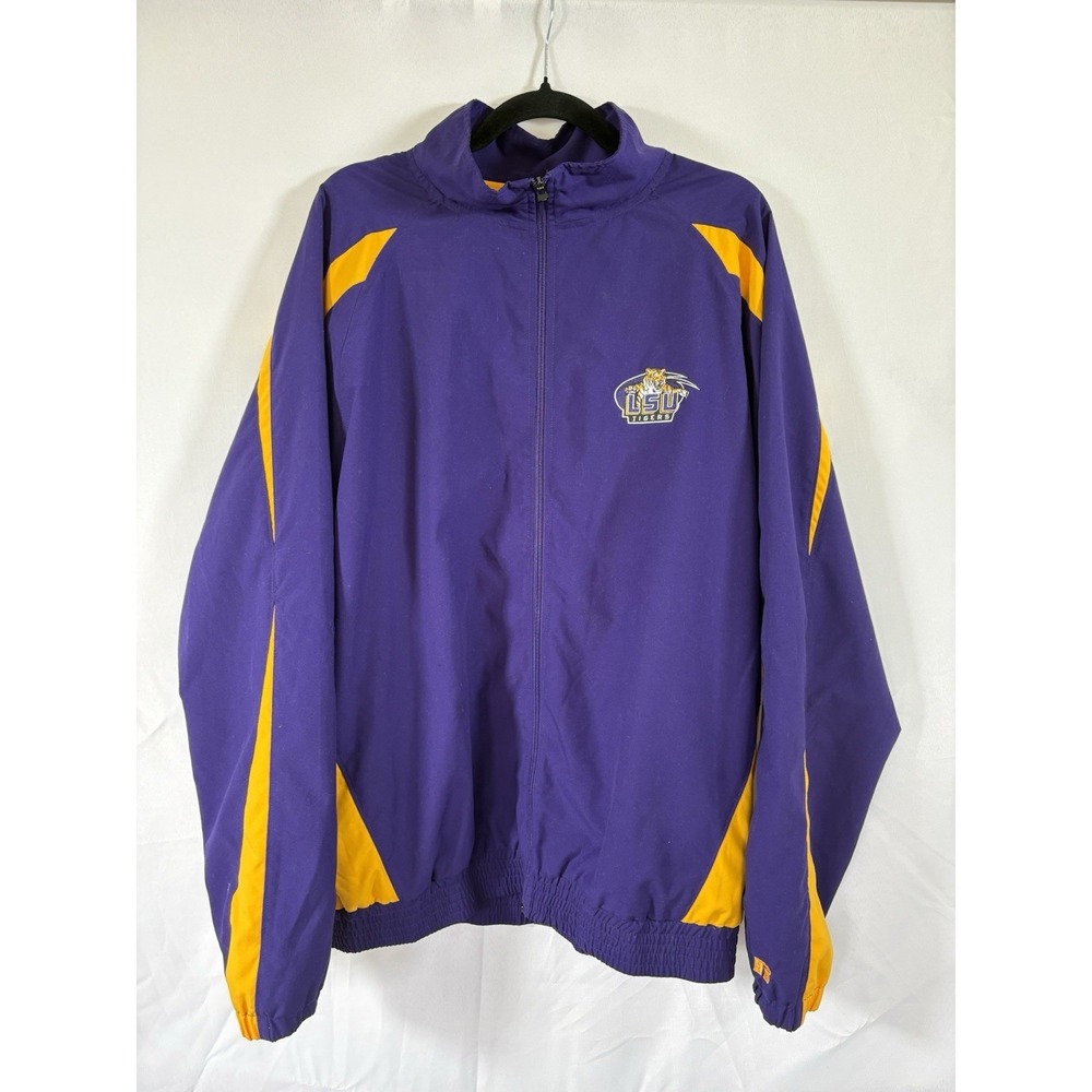 Russell athletic windbreaker jacket Lsu Tigers full zip
